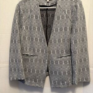 Skies Are Blue Geometric Gray Blazer